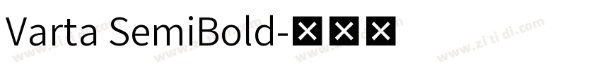Varta SemiBold字体转换